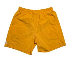 Adidas Men's Yellow Sports Shorts Large